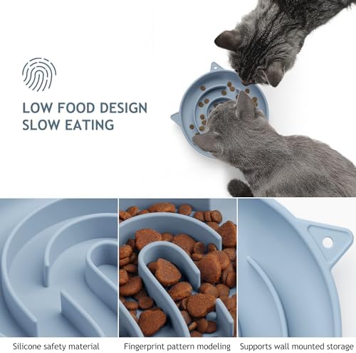 Coomazy Slow Feeder Cat Bowl Silicone Pet Puzzle Feeder for Slow Eating - Image 4