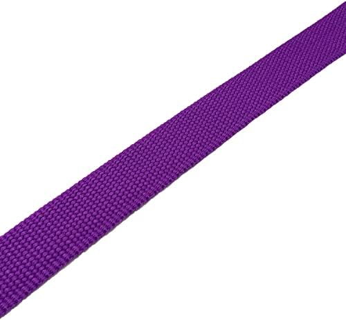 TAIAN 4FT/5FT/6FT Strong Dog Leash, Nylon Dog Leashes for Small Medium Large Dogs (3/4 in x 5 ft, Purple) - Image 5