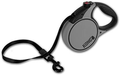 Alcott Kong Terrain Retractable Dog Leash, Large, Grey, 16' Long by KONG