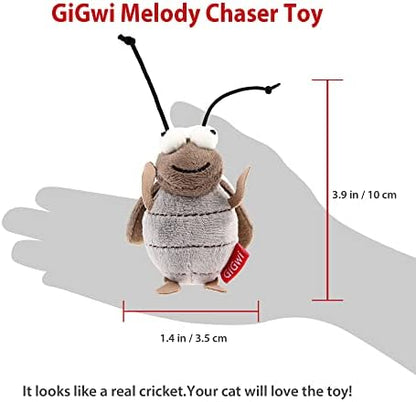 Gigwi Squeaky Cricket Cat Toy,Interactive Cat Toys Electronic Motion Activated Bug Sound，Automatic Cats Play Squeaky Toy for Indoor Fun - Image 4