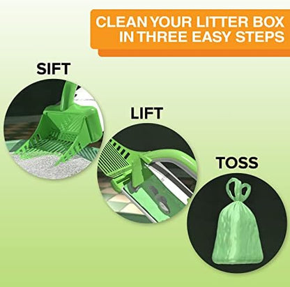 Neater Pet Brands Neater Scooper Standard Cat Litter Scoop, 15 Refill Bags – Mess-Free Cat Litter Scooper with Bag, Spill-Proof Kitty Box Sifter, Bin Doubles as Scoop Holder, For Single-Cat Households - Image 4