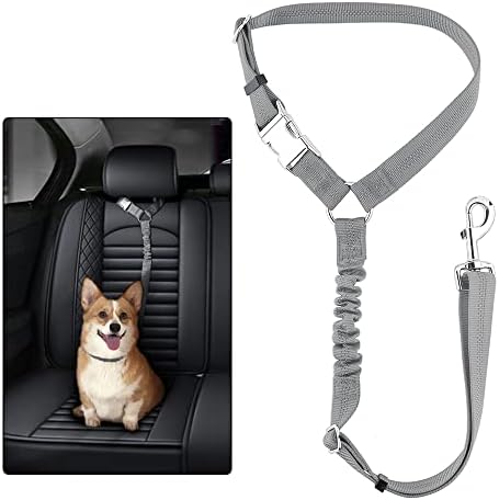 Plutus Pet Dog Seat Belt for Car Headrest, Reflective with Elastic Bungee by PLUTUSPET