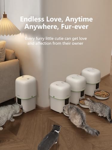 Automatic Cat Feeder with Camera - 5G WiFi Auto Cat Food Dispenser, 1080P HD Video with Night Vision, 1-15 Meals, 1-99 Portions, 2-Way Audio, Keeps Food Fresh, Timed Pet Feeder Also for Dogs - Image 5
