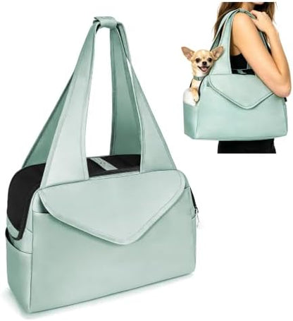 Lightweight Dog Purse with Large Pockets for Small Dogs up to 8 lb by FoxFocus
