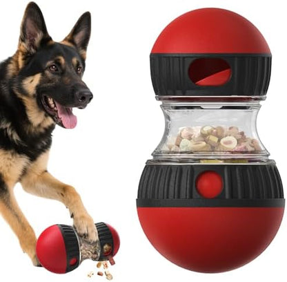 BSISUERM Dog Food Dispensing Puzzle Toy Adjustable Treat Dispenser Slow Feeder Pet Interactive Chase Toy Dog Enrichment Ball for Medium Large Dogs to Keep Them Busy, Extra Large by BSISUERM