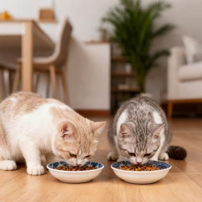 Ceramic Cat Food Bowls, 6 Pack 5.7-in Non-Slip Cat Dishes for Food, Water - Image 4