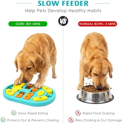 Dog Puzzle Toy, Interactive Treat Dispensing Toys, Blue - Image 3