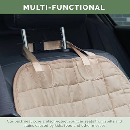 Elegant Comfort Premium Pet Car Seat Cover for Front Seat, Luxury Microfiber Car Seat Protector, Heavy Duty and Durable, Non-Slip and Waterproof Car Seat Cover for Trucks, Cars, and SUVs, Cream - Image 3