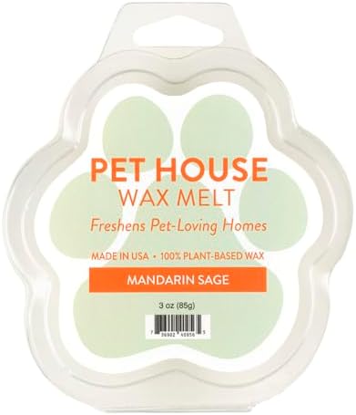 Mandarin Sage Scented Wax Melts Plant-Based Wax, 2 Pack Pet House by OneFurAll