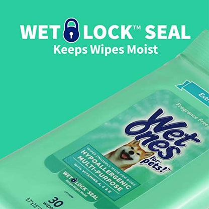Wet Ones for Pets Hypoallergenic Dog Wipes with Vitamins, 100 Count, 3-Pk - Image 4