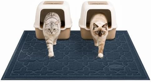 Yimobra Cat Litter Mat, Waterproof Litter Trapping Mat, 47x36, Dark Blue by Yimobra