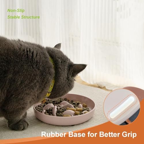 Slow Feeder Bowl for Cats and Small Dogs,Cilkus Fish Pool Design, Fun Interactive Bloat Stop Puzzle Feeder Bowl Healthy Eating Diet Made of Melamine Food Grade Material - Image 6