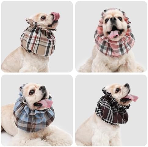 Dog Snood for Long-Eared Dogs, Feeding Ear Cover, Soft Stretch Wrap，Brown - Image 5