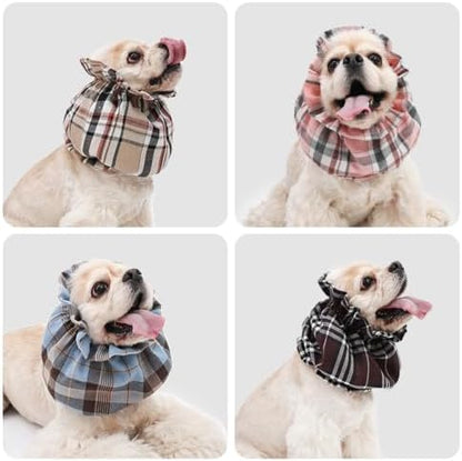 Dog Snood for Long-Eared Dogs, Feeding Ear Cover, Soft Stretch Wrap，Brown - Image 5