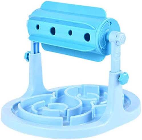 Slow Feeder Game - Interactive Food Puzzle Toy for Healthy Eating and Mental Stimulation for Dogs Pigs Rabbits Cats or Other Pets (Blue)
