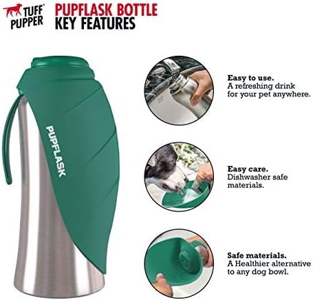 PupFlask Large Dog Water Bottle, Portable Stainless Steel Travel Bowl - Image 2