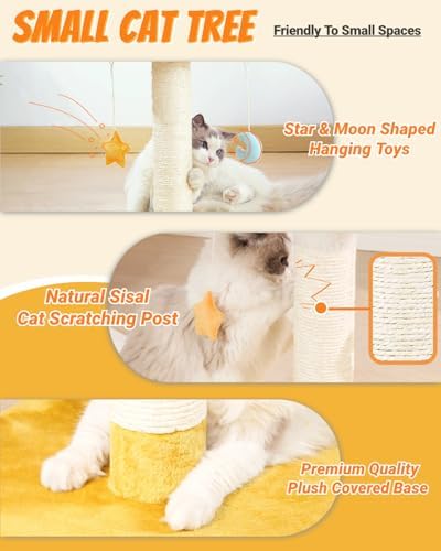 Happi N Pets Cloud Cat Tree, Cat Scratching Post with Soft Bed for Kitten - Image 3