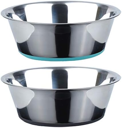 PEGGY11 Deep Stainless Steel Dog Bowls, 8 US Cup Each, 2-Pack by PEGGY11