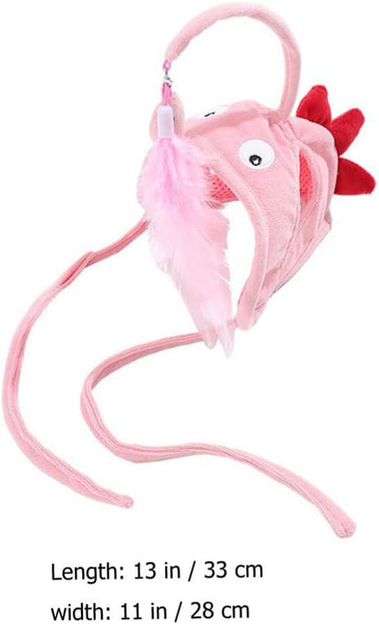 POPETPOP Cat Wand, Cat Wand Interactive Head Mounted Hats for Indoor Kitten or s