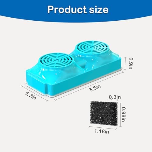 Cat Water Fountain Filter for 108oz/3.2L Wireless Cat Fountain,Replacement Filters for Stainless Steel Battery Operated Pet Fountain(6 Filters and 6 Sponges) - Image 7