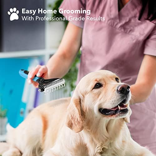 BOSHEL Dematting Comb for Dogs, Undercoat Rake, Cat Deshedding Tool, Dematting Brush for Pets - Image 6