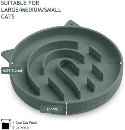 Coomazy Slow Feeder Cat Bowl Silicone Pet Puzzle Feeder for Slow Eating - Image 3