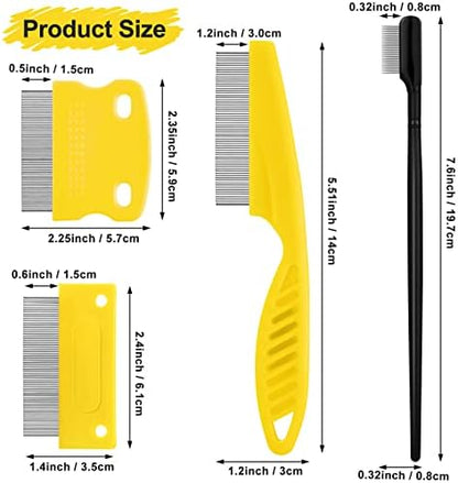 Boao 5 Pcs Dog Eye Comb Tear Stain Remover Grooming, Yellow, Black - Image 2