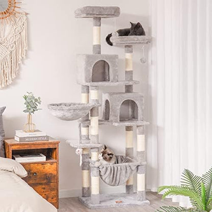 Heybly Cat Tree, 70 inches Tall Cat Tower for Indoor Large Cats HCT032W - Image 4