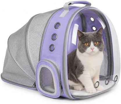 Expandable Cat Carrier Backpack with Bubble Window, Purple by TOYSINTHEBOX