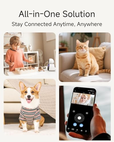 Noorio 2K Indoor Camera with Two-Way Video Calling,360° PTZ Pet Camera - Image 3