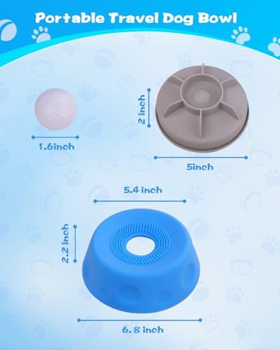 Slow Feeder Dog Bowl with Rolling Ball, Interactive Lick Bowl for Dogs & Cats, Anti-Slip Silicone Lick Mat for Liquid Treat, Wet Food, Bone Broth, Enrichment Toy for Small Medium Large Dogs - Image 2