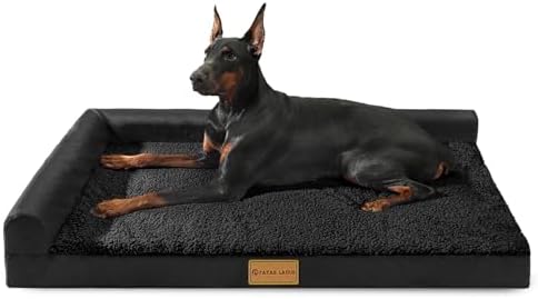 Patas Lague Orthopedic Large Dog Bed Washable Pet Sofa Bed 48''X30''Black by PatasLague