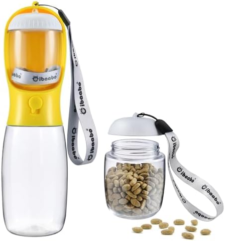 Cibaabo Dog Water Bottle Portable with Food Container & Filter for Travel by Cibaabo