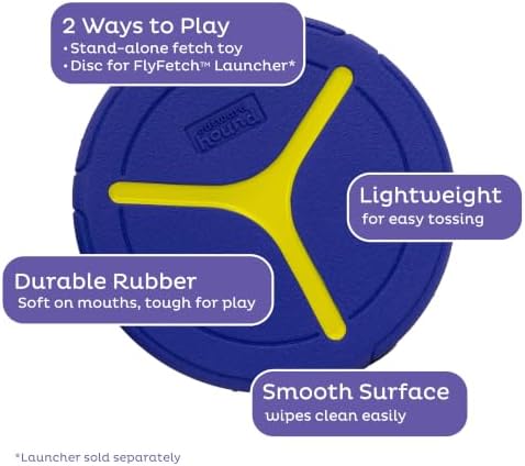 Outward Hound FlyFetch Disc Dog Toy, Durable Rubber, Stand-Alone or Replacement Discs for Launcher, 5", 2-Pack - Image 3