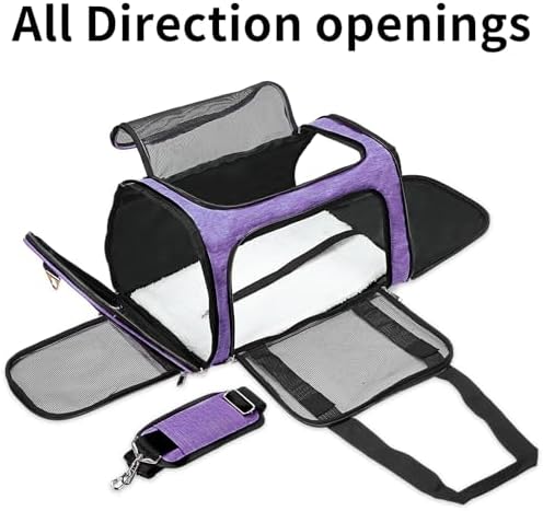 Soft-Sided Cat/Dog/Pet Carrier, Collapsible Pets Travel Carriers - Image 2