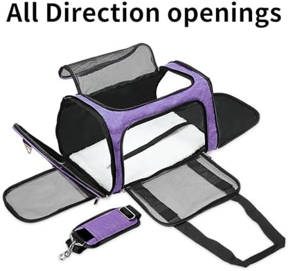 Soft-Sided Cat/Dog/Pet Carrier, Collapsible Pets Travel Carriers - Image 2