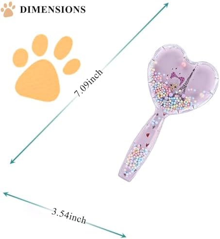 Small Soft Dog Grooming Brush, Pet Massage Hair Brush - Purple - Image 2