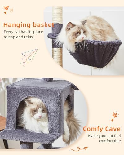 Taoqimiao Cat Tree, 49In Cat Tower for Indoor Cats Large Adult - Image 5