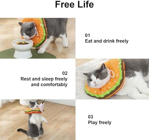 EWES Cat Cone Collar Soft,Elizabethan Collars After Surgery,Recovery Donut - Image 2