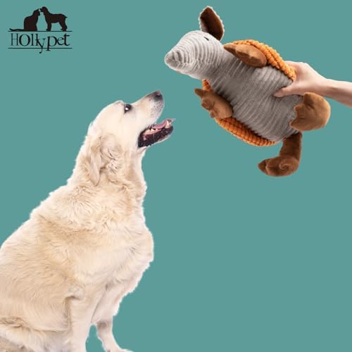Hollypet Armadillo Squeaky Dog Toys for Medium Large Dogs, 14" - Image 5