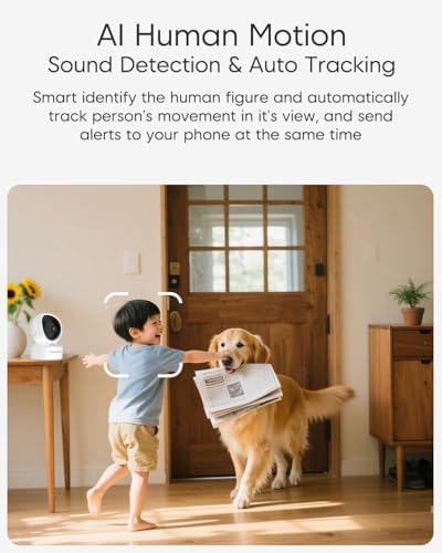 VSTARCAM 5G Security Camera Indoor, 4MP 2.5K Pet Camera with Speaker for Dog/Cat, Baby Monitor with Phone App, Dual-Band WiFi, Auto Tracking, IR Night Vision, 2-Way Talk, Cloud & SD Card Storage - Image 4