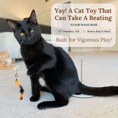 Interactive Cat Toys for Indoor Cats - Glow in Dark Octopus - XL Snake And Lizard Chew Toy - Round Base Teaser Wand - Bored Adult Feline Hunting Enrichment - Self Play Kitten Juguetes para Gatos - Image 3