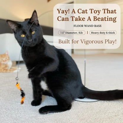 Interactive Cat Toys for Indoor Cats - Glow in Dark Octopus - XL Snake And Lizard Chew Toy - Round Base Teaser Wand - Bored Adult Feline Hunting Enrichment - Self Play Kitten Juguetes para Gatos - Image 3