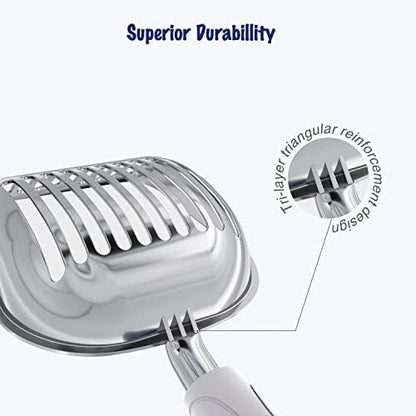 WePet Cat Litter Scoop, Aluminum Alloy Sifter, Kitty Metal Scooper, Deep Shovel, Long Handle, Poop Sifting, Kitten Pooper Lifter, Durable, Heavy Duty, for Litter Box - Image 3