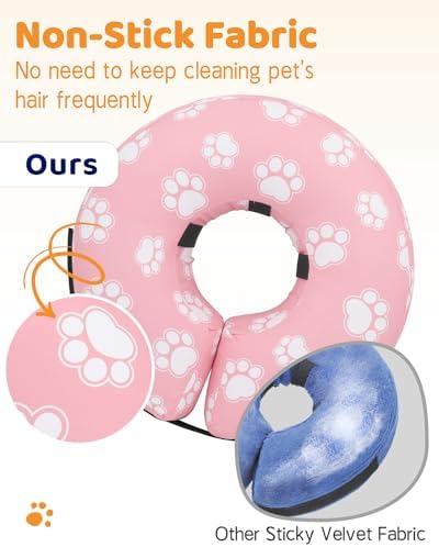 Supet Inflatable Dog Cone Collar Alternative After Surgery, Doggie Neck Donut Collar Recovery E Collar for Neuter, Soft Dog Cone for Small Medium Large Dogs - Image 4