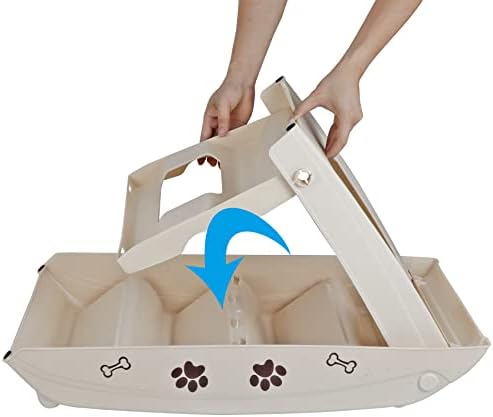 Dog Stairs for High Beds, Foldable Pet Steps Ramp with Non-Slip Bottom for Cats and Small Dogs, for Couch, Car, Portable Waterproof Dog Steps, Beige - Image 7