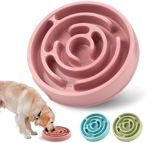 Slow Feeder Dog Bowls, Puzzle Dog Bowl with Anti-Slip, Slow Feeder & Non-Slip Design, Boredom and Anxiety Reducer, Suitable for All Breed Dogs and Cat by Unknown