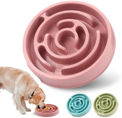 Slow Feeder Dog Bowls, Puzzle Dog Bowl with Anti-Slip, Slow Feeder & Non-Slip Design, Boredom and Anxiety Reducer, Suitable for All Breed Dogs and Cat by Unknown