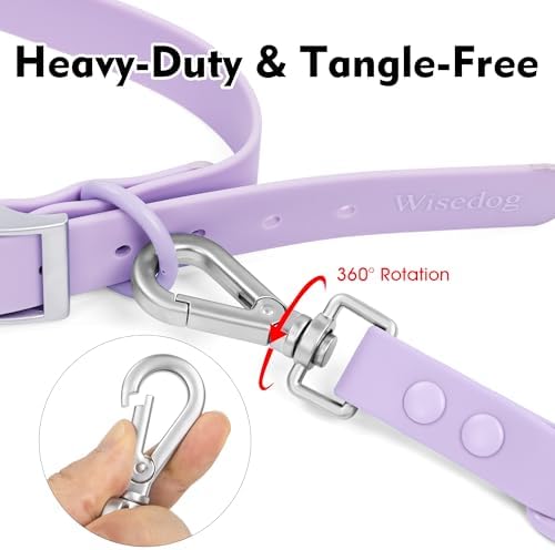 Wisedog Waterproof Dog Leash, Lilac, 5 ft × 3/4 in - Image 2