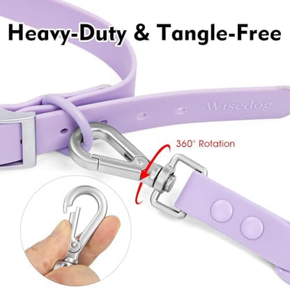 Wisedog Waterproof Dog Leash, Lilac, 5 ft × 3/4 in - Image 2